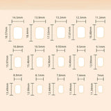 Daiiibabyyy  24pcs Manicure Long Almond False Nails Stiletto Stained Love Flame Fake Nials Detachable Ballerina French Nail Tips Women