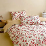 DAIIIBABYYY  -  Bedding Class A All Cotton Face Mask Dormitory Skin friendly Fresh Bed Sheet and Quilt Cover Pure Cotton Four piece Set Three