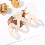 Daiiibabyyy  13cm Large Hair Clip For Thick Hair Claws Crab Girls Curly Transparent Coffee Hairpin Clamps Women Korean Ponytail Accessories