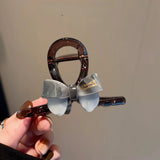 Daiiibabyyy  Refreshing World Perfect Bow Tie Hair Claw French New Style Temperament Acrylic Hair Claw Clips Hair Accessories for Women Girls