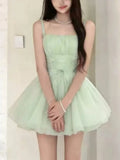 Daiiibabyyy  Sweet Fashion Elegant Pink Dress Women Chic Bandage Design Slim Strap Party Dress Korean High Street Y2k Lovely Fairy Mini Dress