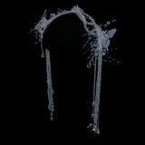Daiiibabyyy  New Transparent Butterfly Beads Bridal Headwear Beaded Wedding Hairband Accessories Original Crystal Headwear for Women