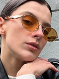 DAIIIBABYYY  -  Retro Round Metal Sunglasses Women Glasses New Fashion Leopard Sun Glasses Trendy Brand Designer Eyewear Female Male UV400
