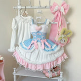 DAIIIBABYYY  -  Japan Anime Lolita Jsk Mini Dress Set Women Sweet Magic Ruffles Princess Cosplay Costumes Party Dresses Cute Dress