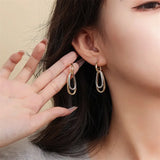DAIIIBABYYY  -  Vintage Metal Earrings New Gold And Silver Color Geometric Irregular Pendant Earrings Suitable For Women's Jewelry Gifts