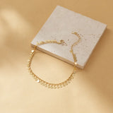 DAIIIBABYYY  -  Fashion Bohemian Style Round Pendant Tassel Anklet for Women Simple Elegant Ankle Jewelry Beach Party Accessories