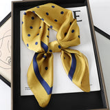 DAIIIBABYYY  -  New Spring Square Neck Scarf Women Bandana Hair Band Design Print Dot Female Foulard Headband Shawl Wrap Neckerchief