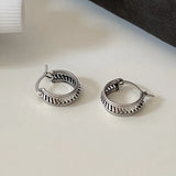 Daiiibabyyy  Silver Color Irregular Hollow Grid Hoop Earrings for Women Geometric Creative Punk Earring Party Jewelry Gift