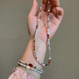 Daiiibabyyy  New Natural Stone Pearl Bracelet Women's Luxury Elegant Handmade Beadeds Chain Necklace New Fashion Luxury Jewelry