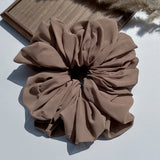 DAIIIBABYYY  -  Big Size Chiffon Scrunchies For Muslim Women Custom Elastic Volumizing Oversized Neat stitching Malaysian Bunch Hair Tie