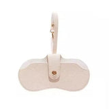 DAIIIBABYYY  -  Litchi Leather Glasses Storage Bag Hanging PU Leather Sunglasses Reading Glasses Box Pressure Resistant Portable Eyewear Holder