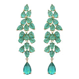 DAIIIBABYYY  -  Luxury AAA Marquise Cut Cubic Zircon Big Long Dangle Earring For Women Fashion Leaf Bridal Wedding Jewelry Accessory