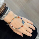 DAIIIBABYYY  -  Candy color Cute Colorful Key Chains Beaded Bohemian Beads Bracelet Beaded Hand Rope Fashion Jewelry Women Bracelets