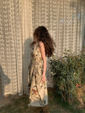 DAIIIBABYYY  -   Vintage Floral Bandage Long Tank Dress For Women  Summer Sleeveless Sundress Designer Fashion Midi Dress Clothes