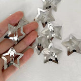 Daiiibabyyy  12-48Pcs Hollow Star Hair Clips, Silver Metal Star Barrettes, Y2K Style Hair Accessories for Women, Perfect for Daily & Parties