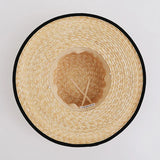 Daiiibabyyy  Flat Top BlacK Cover Straw Hat Wide Brim Fedora Hat Summer Beach Hat for women Men Plain Boater Hat Party Church Derby Cap