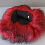 Daiiibabyyy  Winter Oversize Luxury Fluffy Raccoon Fur Bucket Hats for Women Retro Plush Warm Fisherman Hat Wide Brim Thickened Panama Cap