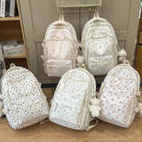 Daiiibabyyy  Floral Print Mochilas Mujer High Capacity Mochila Student Bag Japan College Style Bolsas Commuter Backpack Bags for Woman