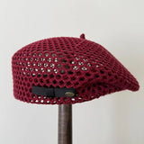 Daiiibabyyy  Summer French Literary Straw Beret Japanese New Hollow Out Breathable Hat Women Face Slim Thin Beanie Painter Hat for Travel