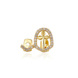 Daiiibabyyy  Hip-Hop Style Fashionable Cross With Full Diamonds, Tooth Accessories. Hip-Hop Rap Style. Festival Party Gift.