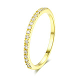 Daiiibabyyy  Tiny Delicate Micro Pave Zircon Rings For Women Trendy Chic Crystal Daily Dating Women's Stackable Ring Fashion Jewelry R133