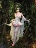 Daiiibabyyy  Embroidery Lolita Dress Flower Lolita Goddess Forest Style Floral Fishbone Corset Fairy Style Elegant Dress Cosplay Fairy