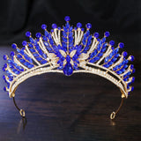 Daiiibabyyy  Baroque Royal Queen AB Crystal Rhinestone Wedding Bride Crowns for Women Princess Tiaras Quinceanera Hair Dress Accessory