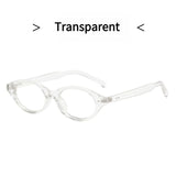 Daiiibabyyy  Small Frame Finished Reading Glasses 0+0.5+1.0+1.5+2.0+2.5+3.0 +3.5 +4.0 Elliptical  Full Frame Anti Blue Light Eyeglass Lenses