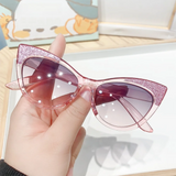 Daiiibabyyy  Shades Eyewear Cat Eye Sunglasses Anti Radiation Glass Kid Sunglasses Blocking Sunglasses Sun Protection Photography Props