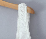 Daiiibabyyy  Sexy White Emboridery Flower Bow Ruched Chest Elastic Strap Mini Tank Dress Low Waist Spliced Folded Swing Women Sleeveless Robe