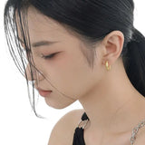 Daiiibabyyy Silver Gold Color Liquid Lava Earrings for Women Girl Gift Simplicity Texture Punk Jewelry Dropshipping Wholesale