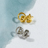 Daiiibabyyy  Hip-Hop Braces, Gold-Plated, Two Hollowed-Out Rose-Shaped Braces, Five-Pointed Star Braces, Halloween ornaments
