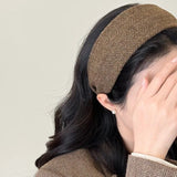 Daiiibabyyy  Vintage Wide Headband Women Thick Wool Hairband Fashionable Hair Accessories Stylish Hairband Chic Wide Headband for Women