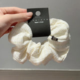 DAIIIBABYYY  -  Satin Silk Scrunchies for Hair Free Shipiping Ties Romantic Plaid Pattern Korean Fashion Hairstyle  Elastic Hair Rubber Bands