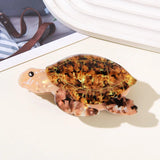 Daiiibabyyy  1Pc Boho Sea Turtle Hair Claw, Acetate Hair Accessory for Beach Vacation, Perfect for Summer Hairstyle