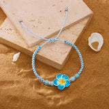 DAIIIBABYYY  -  Handmade Bohemian Sweet Colorful Polymer Clay Chain Bracelets for Women on Hand Flower Elastic Bangles Y2K Jewelry Gift