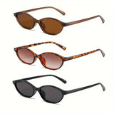 DAIIIBABYYY  -  Fashion Brand Oval Leopard Brown Women Sunglasses Small Frame Sun Glasses Ladies Retro Frame Eyewear Shade Oculus De Sol