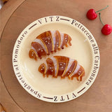 Daiiibabyyy  Bread Hair Claw for Women Funny Kawaii Ponytail Clip Personalized Hairclip Hair Ornament Apparel Accessories Creative Women Gift