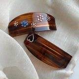 Daiiibabyyy  French Retro Amber Light Luxury Heart-shaped Hair Clip High-end Feeling Vinegar Clip Sweet Cool Style Hair Accessory