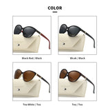 DAIIIBABYYY  -  New Korean style fashionable polarized sunglasses with personalized leather inlay, light luxury sunglasses