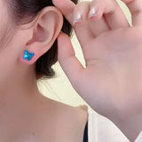 Daiiibabyyy  Small Butterfly Zircon Stud Earrings Women Girls Y2K Cute Exquisite Shiny Crystal Personality Fashion Ear Jewelry Accessories