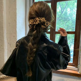 Daiiibabyyy  Elastic Flower Hair Scrunchies Cloth Korean Style Blue Plaid Hair Ring Ponytail Holder Hair Rope Lattice Hair Tie Daily