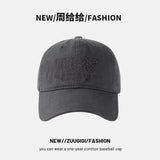 Daiiibabyyy  New Hats Sweet Cool Style Summer Sun Hats American Three Flower Baseball Cap For Women Korean Version Trendy Brand Hat For Men
