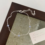 DAIIIBABYYY  -  Fashion Elegant Zircon Flowers Bracelet For Women Girls Charm Gold Silver Color Leaf Chian Bracelet Jewelry Gift