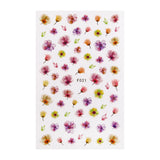 Daiiibabyyy 1pcs 3D Nails Art Stickers Colorful Flower Designs Water Transfer Decals Adhesive Sliders Nail Art Decorations Manicure Sticker