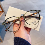 Daiiibabyyy  Blue Light Blocking Eyeglasses Frame Fashion Style Round Shape Glass Frames for Men Women TR90 Material Female Glass