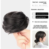 DAIIIBABYYY  -  Women's Low Bun Hair Wig Fake Hair Circle Twist Hair Pack Ancient Style Flower Bud Fluffy Hair Extension Real Human Hair