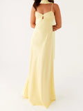 Daiiibabyyy  Elegant Maxi Dress with Adjustable Spaghetti Straps and Flowy Silhouette for Women s Summer Fashion Style