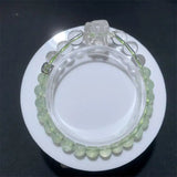 DAIIIBABYYY  -  6.5MM Natural Prehnite Bracelet for Women Handmade Rose Gems Crystal Beads Elastic Bracelet Jewelry Gifts 1PCS