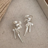 Daiiibabyyy  2Pcs Unique Fake Piercing Metal Ear Clips Neutral Style for Women and Men Asymmetry Round Earring Trendy Jewelry Gifts